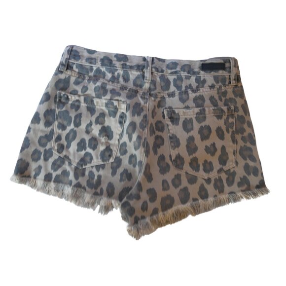BLANK NYC 27 Denim Leopard Print Distressed Jean Shorts - Picture 3 of 12